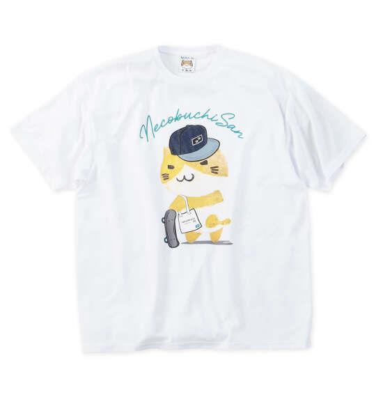 大きいサイズ メンズ NECOBUCHI-SAN DRYハニカムメッシュ 半袖 Tシャツ ホワイト 1258-6242-1 3L 4L 5L 6L 8L
