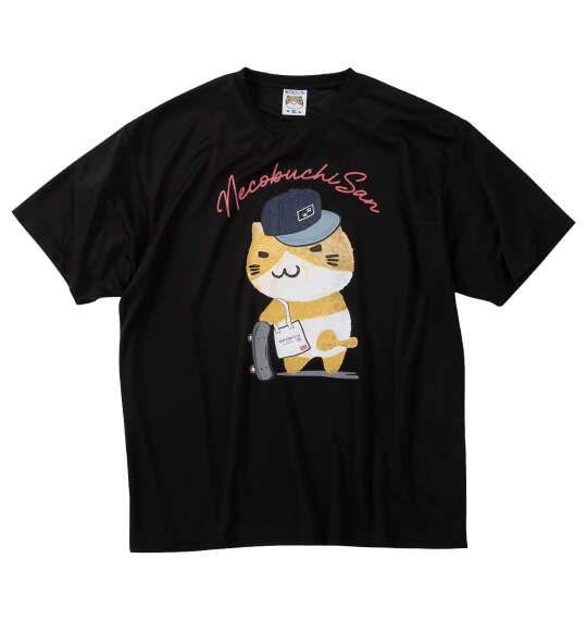大きいサイズ メンズ NECOBUCHI-SAN DRYハニカムメッシュ 半袖 Tシャツ ブラック 1258-6242-2 3L 4L 5L 6L 8L
