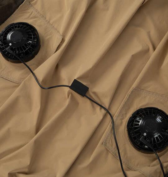 大きいサイズ メンズ TULTEX 空調服 半袖 ブルゾン ベージュ 1273-6201-1 3L 4L 5L 6L 8L