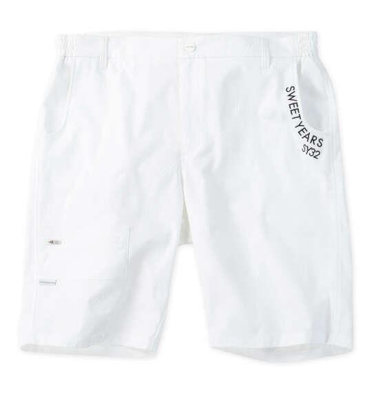 大きいサイズ メンズ SY32 by SWEET YEARS バックエンボス ハーフパンツ ホワイト 1274-6247-1 3L 4L 5L 6L