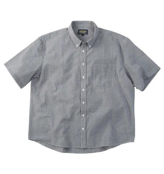 大きいサイズ メンズ Mc.S.P 吸汗速乾 TC シアサッカー ギンガムチェック B.D 半袖 シャツ ブラック 1277-6223-2 3L 4L 5L 6L 8L