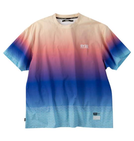 大きいサイズ メンズ SY32 by SWEET YEARS グラデーションロゴ 半袖 Tシャツ サンセット 1278-6272-1 3L 4L 5L 6L