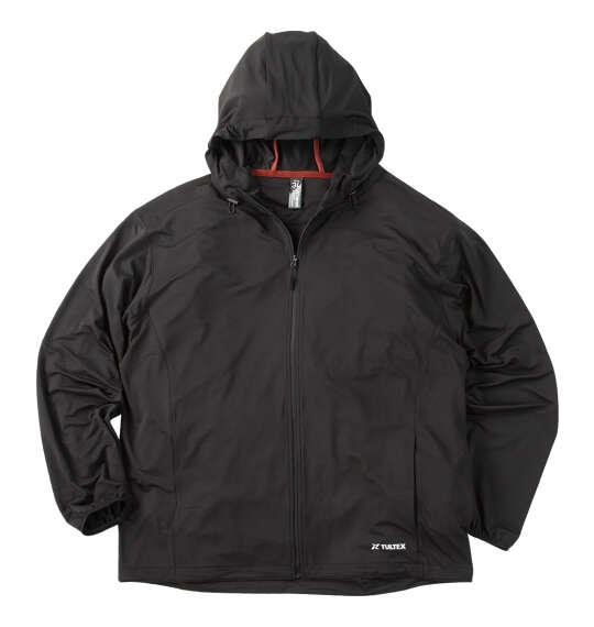 大きいサイズ メンズ TULTEX 珪藻土配合 冷感 UV ドライ フルジップ パーカー ブラック 1278-6540-2 3L 4L 5L 6L 7L 8L