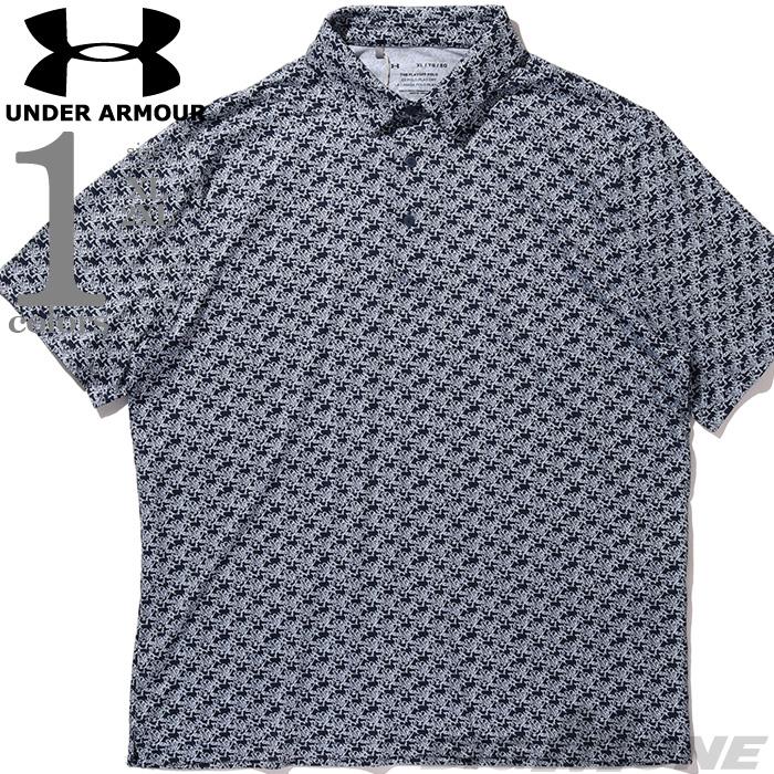 大きいサイズ メンズ UNDER ARMOUR アンダーアーマー 総柄 半袖 ゴルフ ポロシャツ USA直輸入 um0988-190