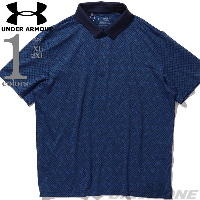 大きいサイズ メンズ UNDER ARMOUR アンダーアーマー 総柄 半袖 ゴルフ ポロシャツ USA直輸入 um0994-190