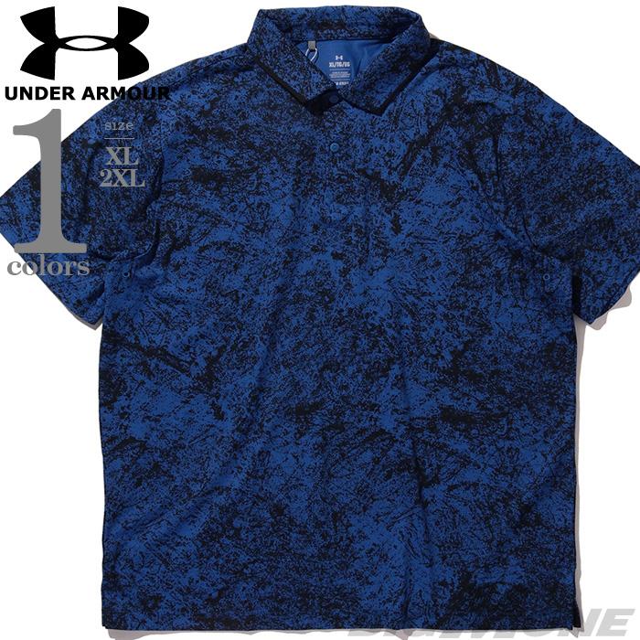 大きいサイズ メンズ UNDER ARMOUR アンダーアーマー 総柄 半袖 ゴルフ ポロシャツ USA直輸入 um0997-1139