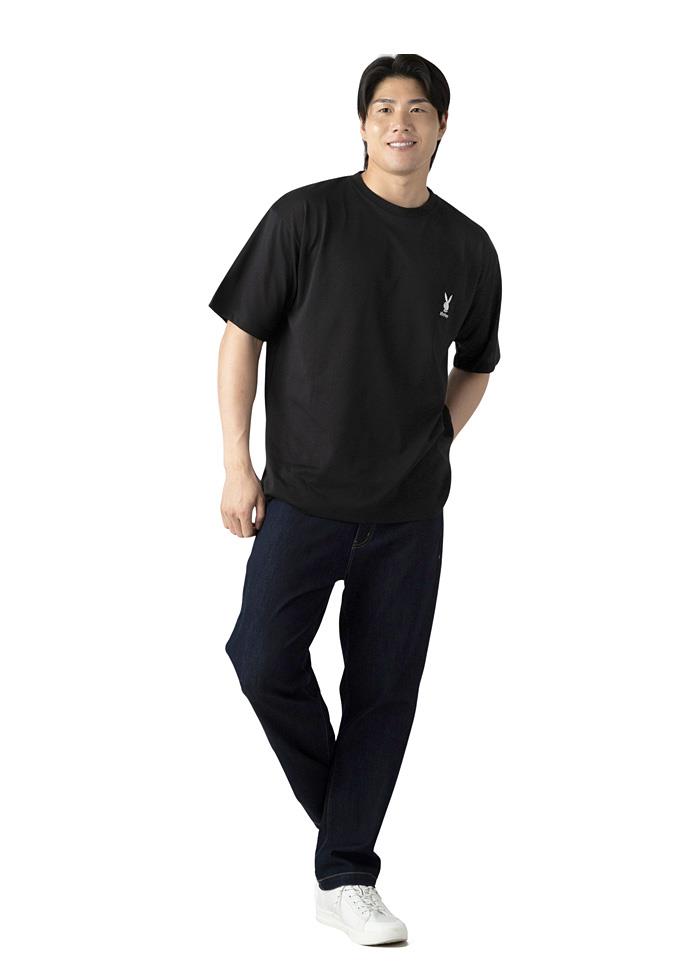【ns623】大きいサイズ メンズ PLAYBOY プレイボーイ ロゴ刺繍 半袖 Tシャツ 春夏新作 6423-707z 【fre】
