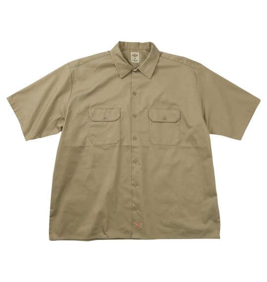 大きいサイズ メンズ DICKIES 1574オリジナル 半袖 ワーク シャツ カーキ 1277-6251-1 3L 4L 5L
