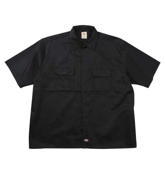 大きいサイズ メンズ DICKIES 1574オリジナル 半袖 ワーク シャツ ブラック 1277-6251-2 3L 4L 5L