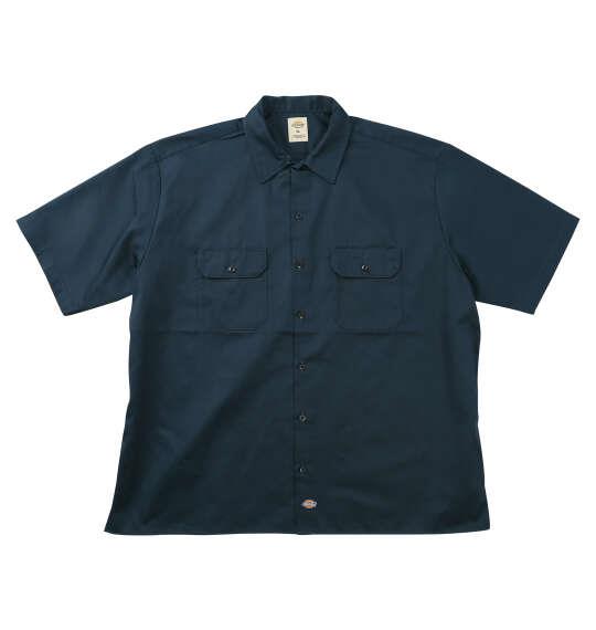 大きいサイズ メンズ DICKIES 1574オリジナル 半袖 ワーク シャツ ダークネイビー 1277-6251-3 3L 4L 5L