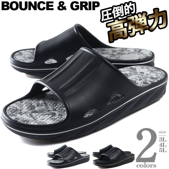 大きいサイズ メンズ BOUNCE & GRIP 高弾力 防滑スライド サンダル 春夏新作 nbk01090