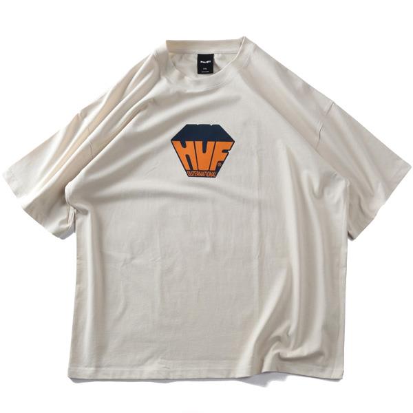 【ns623】大きいサイズ メンズ HUF ハフ プリント 半袖 Tシャツ BIG BLOCK SS TEE USA直輸入 ts02396