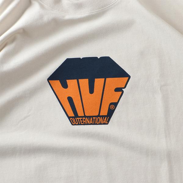【ns623】大きいサイズ メンズ HUF ハフ プリント 半袖 Tシャツ BIG BLOCK SS TEE USA直輸入 ts02396