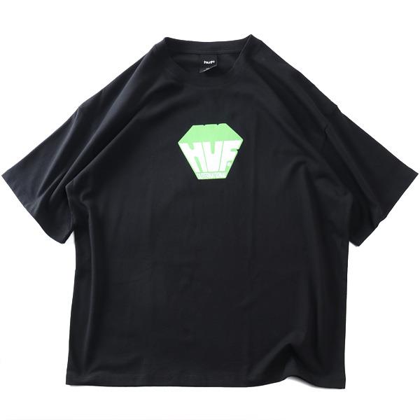 【ns623】大きいサイズ メンズ HUF ハフ プリント 半袖 Tシャツ BIG BLOCK SS TEE USA直輸入 ts02396