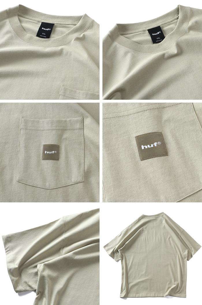 【ns623】大きいサイズ メンズ HUF ハフ ポケット付 半袖 Tシャツ BOX LOGO SS POCKET TEE USA直輸入 ts02617
