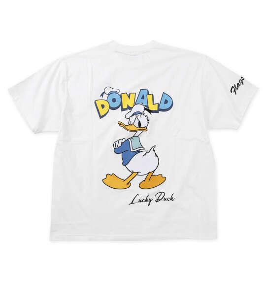 大きいサイズ メンズ FLAGSTAFF×DISNEY DONALD DUCK 半袖 Tシャツ ホワイト 1278-6545-1 3L 4L 5L 6L