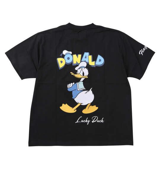 大きいサイズ メンズ FLAGSTAFF×DISNEY DONALD DUCK 半袖 Tシャツ ブラック 1278-6545-2 3L 4L 5L 6L