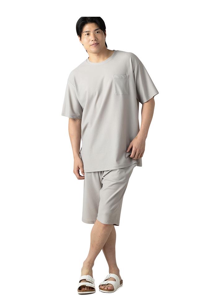 【ns623】大きいサイズ メンズ DANIEL DODD 冷感 ハニカムメッシュ 半袖 Tシャツ ストレッチ 吸水速乾 UVカット クールタッチ 春夏新作 tkzz26-3 【fre】