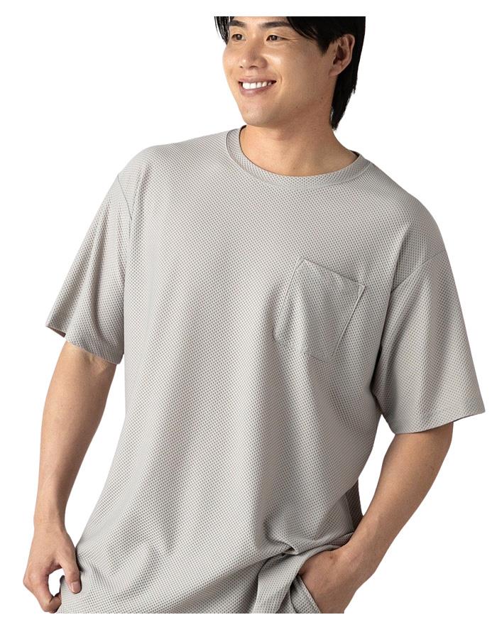 【ns623】大きいサイズ メンズ DANIEL DODD 冷感 ハニカムメッシュ 半袖 Tシャツ ストレッチ 吸水速乾 UVカット クールタッチ 春夏新作 tkzz26-3 【fre】