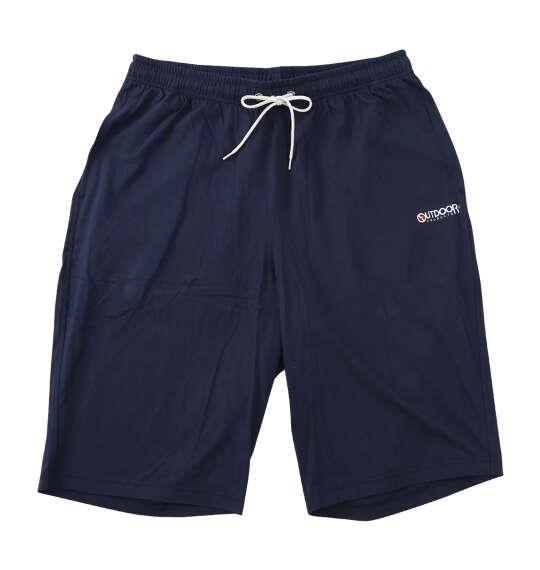 大きいサイズ メンズ OUTDOOR PRODUCTS 天竺 ハーフパンツ ネイビー 1254-6202-1 3L 4L 5L 6L 7L 8L