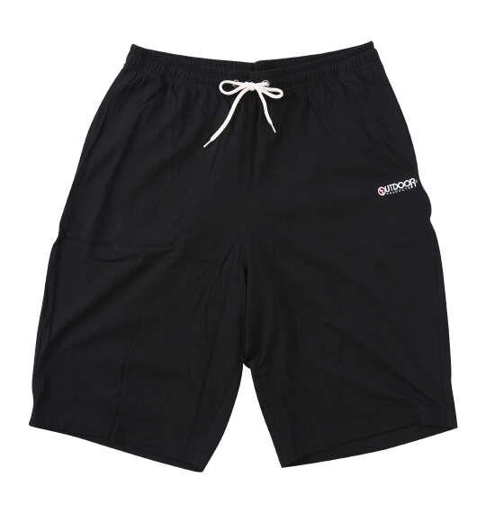 大きいサイズ メンズ OUTDOOR PRODUCTS 天竺 ハーフパンツ ブラック 1254-6202-2 3L 4L 5L 6L 7L 8L