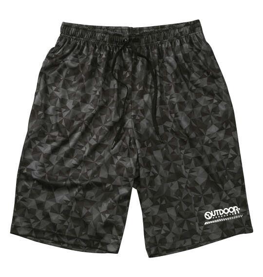 大きいサイズ メンズ OUTDOOR PRODUCTS DRYメッシュ総柄 ハーフパンツ ブラック 1254-6205-2 3L 4L 5L 6L 7L 8L