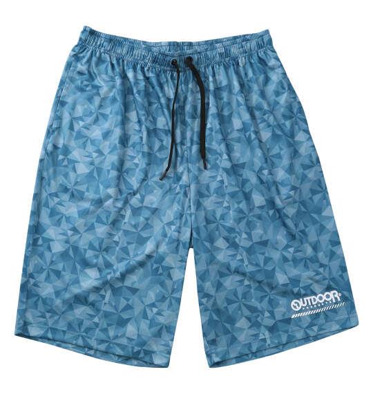 大きいサイズ メンズ OUTDOOR PRODUCTS DRYメッシュ総柄 ハーフパンツ ブルー 1254-6205-3 3L 4L 5L 6L 7L 8L
