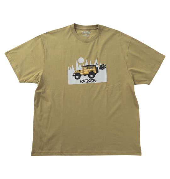 大きいサイズ メンズ OUTDOOR PRODUCTS 天竺 半袖 Tシャツ カーキ 1258-6211-1 3L 4L 5L 6L 7L 8L