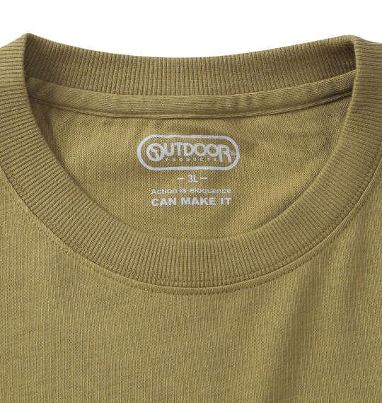 大きいサイズ メンズ OUTDOOR PRODUCTS 天竺 半袖 Tシャツ カーキ 1258-6211-1 3L 4L 5L 6L 7L 8L