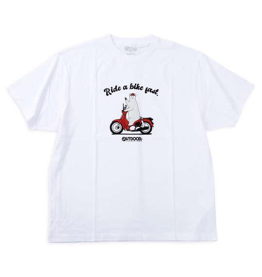 大きいサイズ メンズ OUTDOOR PRODUCTS 天竺 半袖 Tシャツ ホワイト 1258-6212-1 3L 4L 5L 6L 7L 8L
