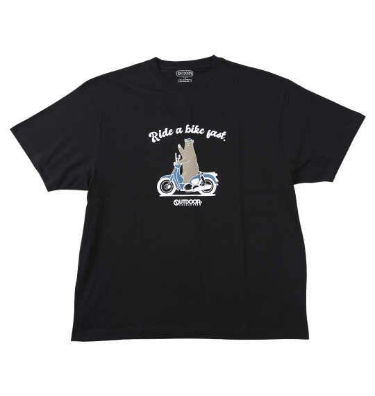 大きいサイズ メンズ OUTDOOR PRODUCTS 天竺 半袖 Tシャツ ブラック 1258-6212-2 3L 4L 5L 6L 7L 8L