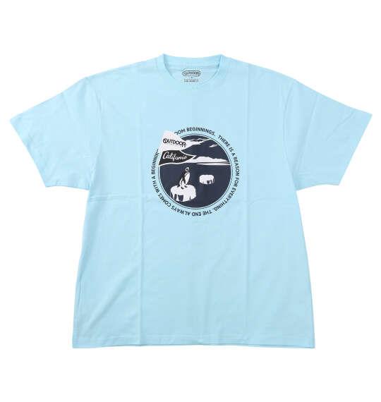 大きいサイズ メンズ OUTDOOR PRODUCTS 天竺 半袖 Tシャツ サックス 1258-6213-1 3L 4L 5L 6L 7L 8L