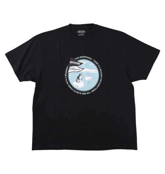 大きいサイズ メンズ OUTDOOR PRODUCTS 天竺 半袖 Tシャツ ブラック 1258-6213-2 3L 4L 5L 6L 7L 8L