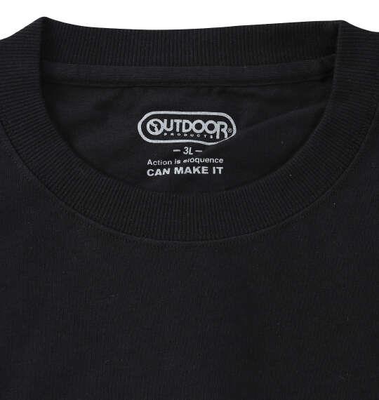 大きいサイズ メンズ OUTDOOR PRODUCTS 天竺 半袖 Tシャツ ブラック 1258-6213-2 3L 4L 5L 6L 7L 8L