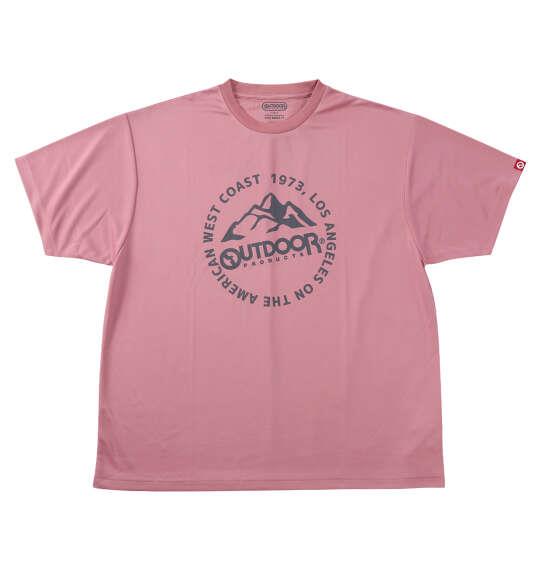 大きいサイズ メンズ OUTDOOR PRODUCTS DRYメッシュ 半袖 Tシャツ ピンク 1258-6214-3 3L 4L 5L 6L 7L 8L