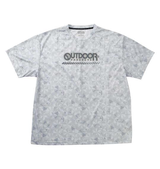 大きいサイズ メンズ OUTDOOR PRODUCTS DRYメッシュ総柄 半袖 Tシャツ グレー 1258-6216-1 3L 4L 5L 6L 7L 8L
