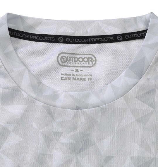 大きいサイズ メンズ OUTDOOR PRODUCTS DRYメッシュ総柄 半袖 Tシャツ グレー 1258-6216-1 3L 4L 5L 6L 7L 8L