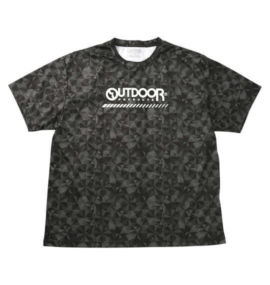 大きいサイズ メンズ OUTDOOR PRODUCTS DRYメッシュ総柄 半袖 Tシャツ ブラック 1258-6216-2 3L 4L 5L 6L 7L 8L