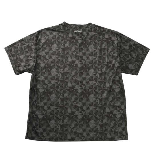 大きいサイズ メンズ OUTDOOR PRODUCTS DRYメッシュ総柄 半袖 Tシャツ ブラック 1258-6216-2 3L 4L 5L 6L 7L 8L