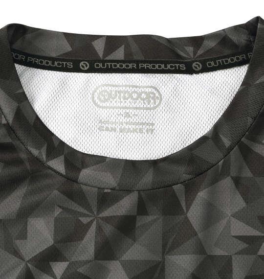 大きいサイズ メンズ OUTDOOR PRODUCTS DRYメッシュ総柄 半袖 Tシャツ ブラック 1258-6216-2 3L 4L 5L 6L 7L 8L