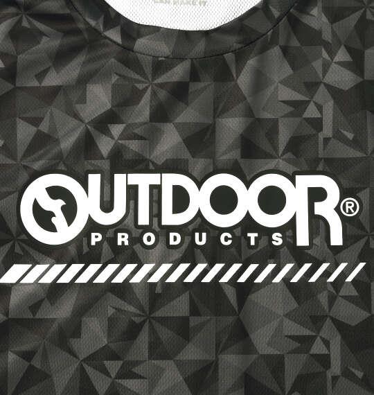 大きいサイズ メンズ OUTDOOR PRODUCTS DRYメッシュ総柄 半袖 Tシャツ ブラック 1258-6216-2 3L 4L 5L 6L 7L 8L