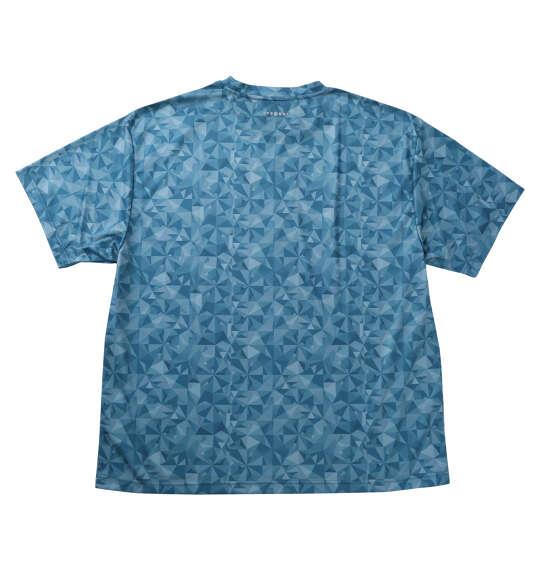 大きいサイズ メンズ OUTDOOR PRODUCTS DRYメッシュ総柄 半袖 Tシャツ ブルー 1258-6216-3 3L 4L 5L 6L 7L 8L