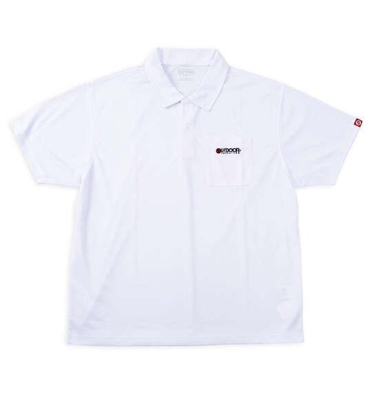 大きいサイズ メンズ OUTDOOR PRODUCTS DRYメッシュ 半袖 ポロシャツ ホワイト 1258-6217-1 3L 4L 5L 6L 7L 8L