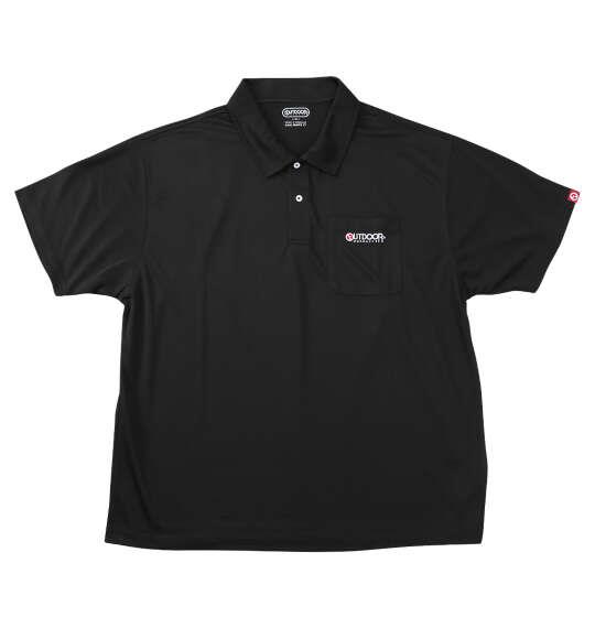 大きいサイズ メンズ OUTDOOR PRODUCTS DRYメッシュ 半袖 ポロシャツ ブラック 1258-6217-2 3L 4L 5L 6L 7L 8L
