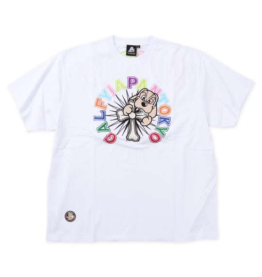 大きいサイズ メンズ GALFY おしゃぶりワンワンカラフルロゴ 半袖 Tシャツ ホワイト 1258-6266-1 3L 4L 5L 6L