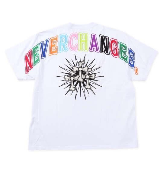 大きいサイズ メンズ GALFY おしゃぶりワンワンカラフルロゴ 半袖 Tシャツ ホワイト 1258-6266-1 3L 4L 5L 6L