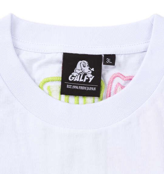 大きいサイズ メンズ GALFY おしゃぶりワンワンカラフルロゴ 半袖 Tシャツ ホワイト 1258-6266-1 3L 4L 5L 6L