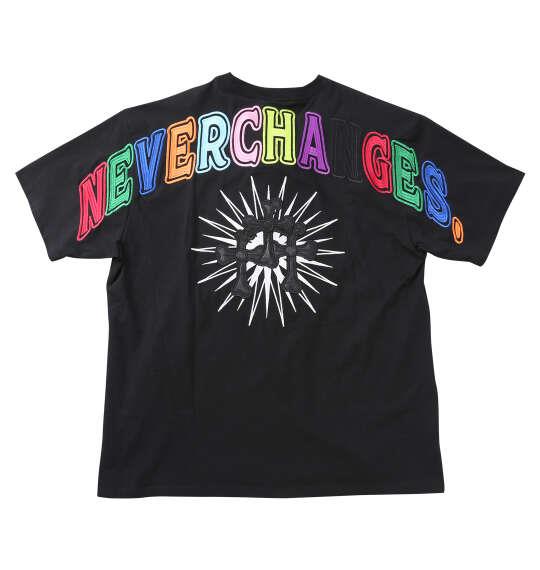 大きいサイズ メンズ GALFY おしゃぶりワンワンカラフルロゴ 半袖 Tシャツ ブラック 1258-6266-2 3L 4L 5L 6L