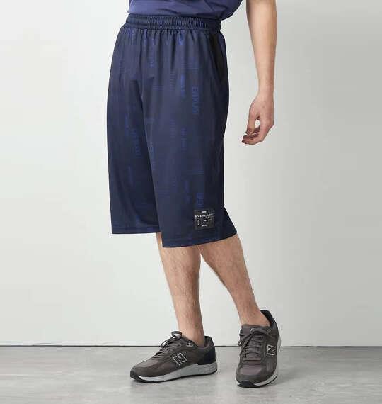 大きいサイズ メンズ EVERLAST 総柄プリント ハーフパンツ ネイビー 1274-6500-1 3L 4L 5L 6L