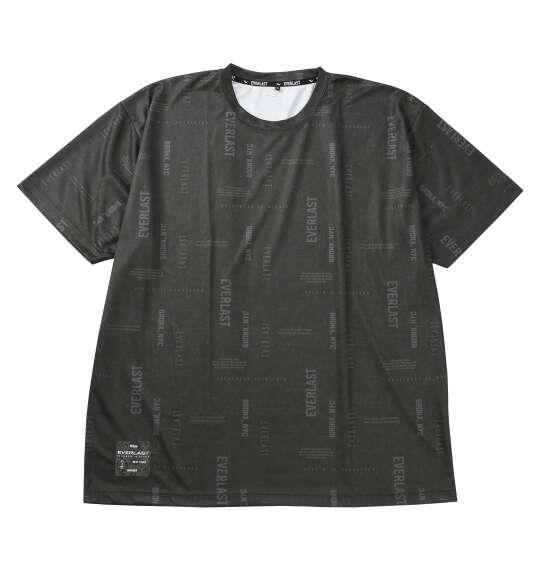 大きいサイズ メンズ EVERLAST 総柄プリント 半袖 Tシャツ ブラック 1278-6701-2 3L 4L 5L 6L